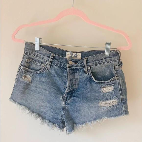 Free People We the Free Denim Shorts - Size 24 - Picture 1 of 12